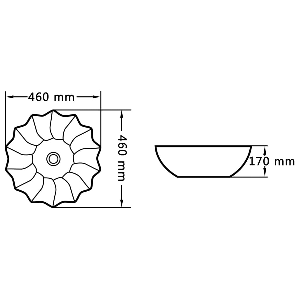 Umivaonik 46 x 17 cm keramički bijeli