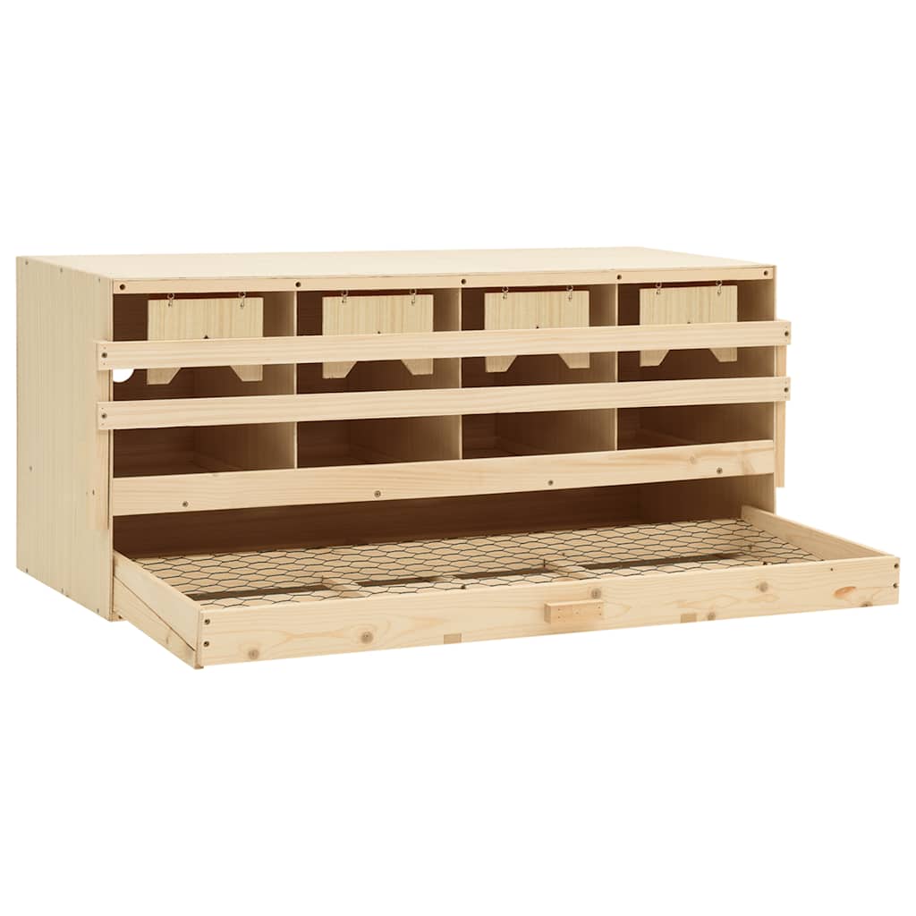 Gnijezdo za nesilice s 4 odjeljka 106x40x45 cm masivna borovina
