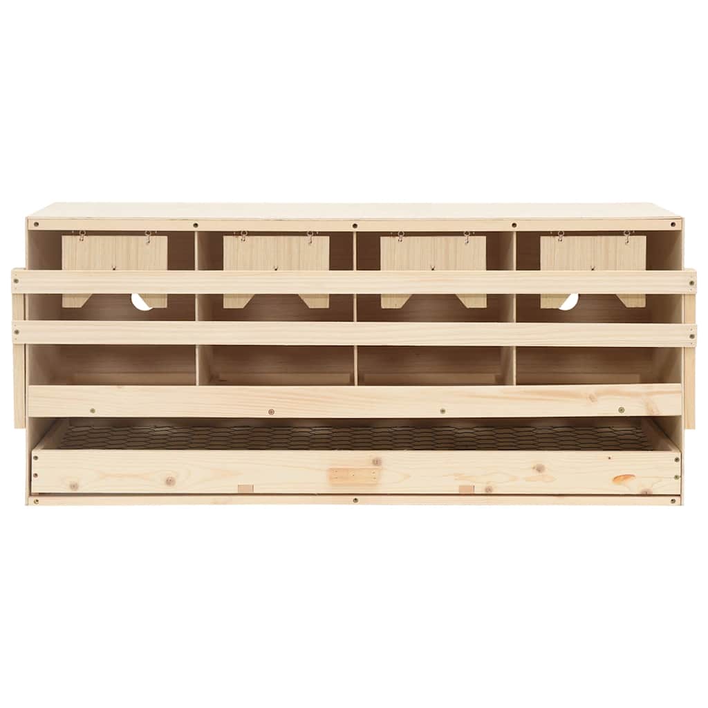Gnijezdo za nesilice s 4 odjeljka 106x40x45 cm masivna borovina