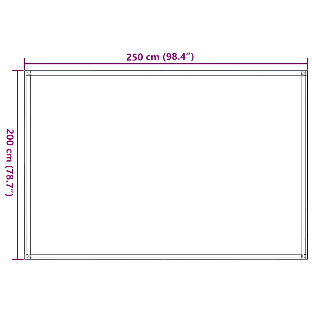 Tepih za šator 250 x 200 cm HDPE zeleni