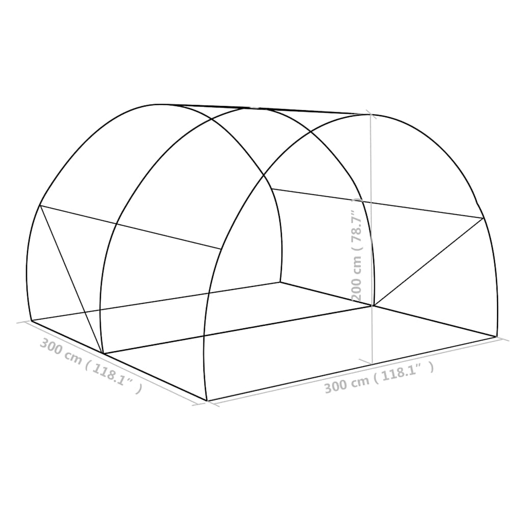 Plastenik 9 m² 300 x 300 x 200 cm