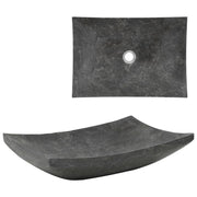 Umivaonik 50 x 35 x 12 cm mramorni crni