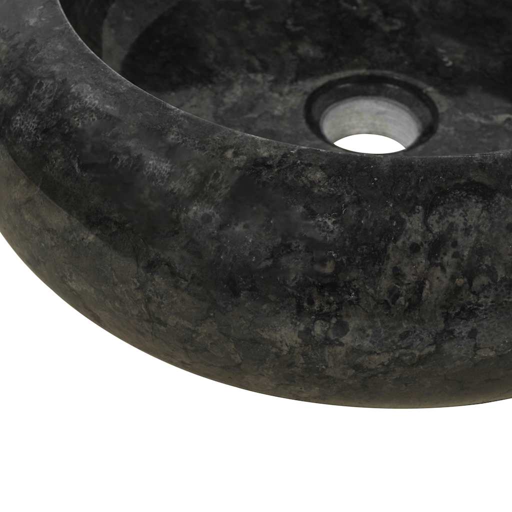Umivaonik 40 x 12 cm mramorni crni