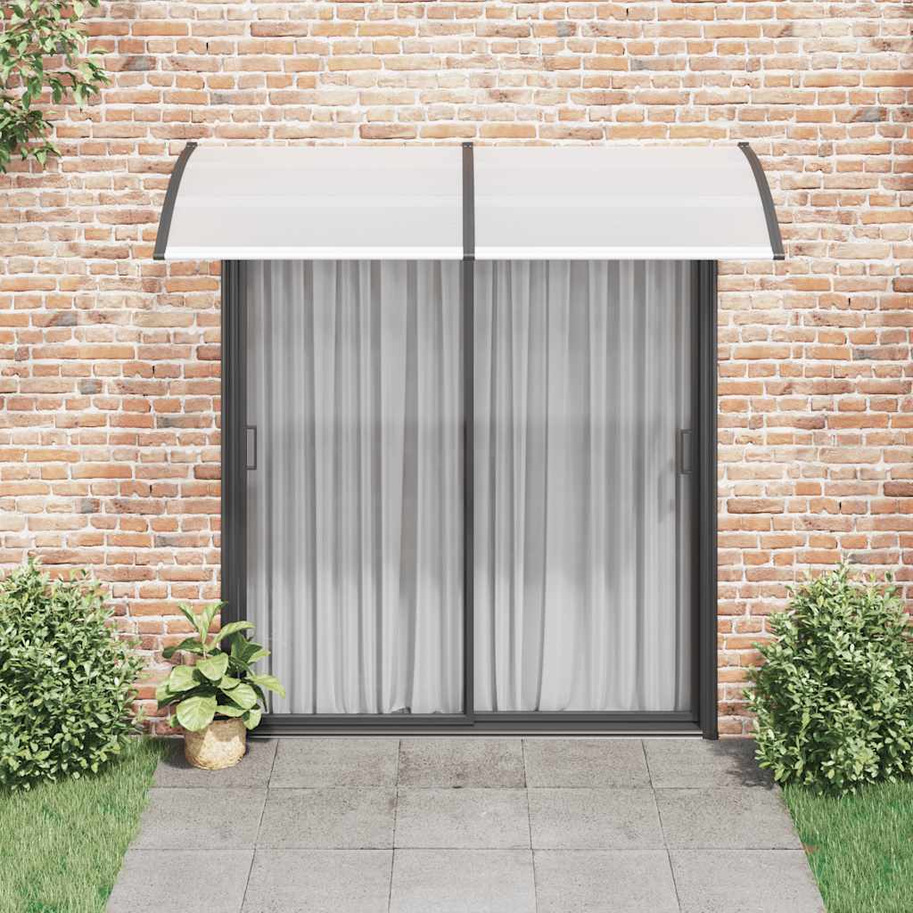 Nadstrešnica za vrata crna 200 x 100 cm PC