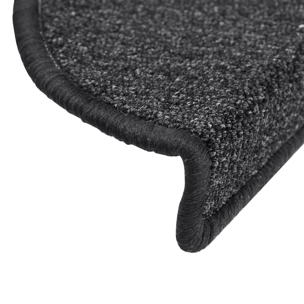 Prostirke za stepenice 15 kom 56x17x3 cm antracit poluokrugle