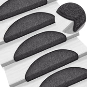 Prostirke za stepenice 15 kom 56x17x3 cm antracit poluokrugle