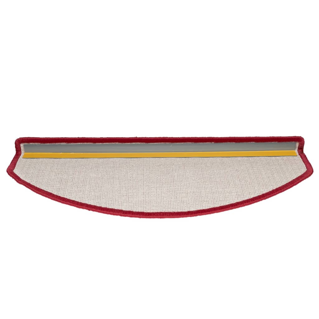 Prostirke za stepenice 15 kom 65x24x4 cm crvene poluokrugle velike