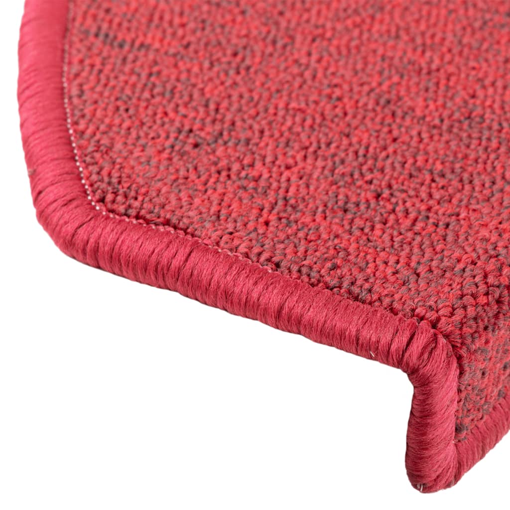 Prostirke za stepenice 15 kom 65x24x4 cm crvene poluokrugle velike