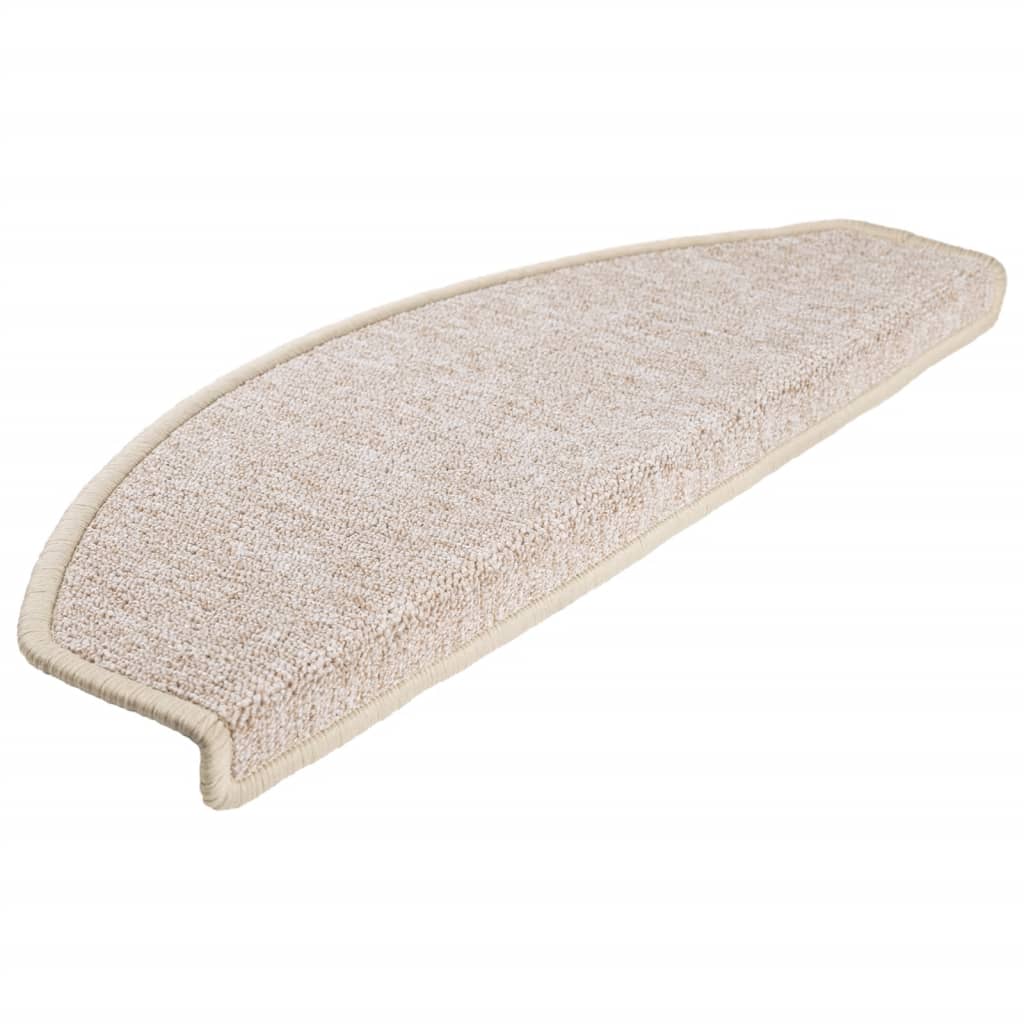 Prostirke za stepenice 15 kom 65x24x4 cm taupe poluokrugle velike