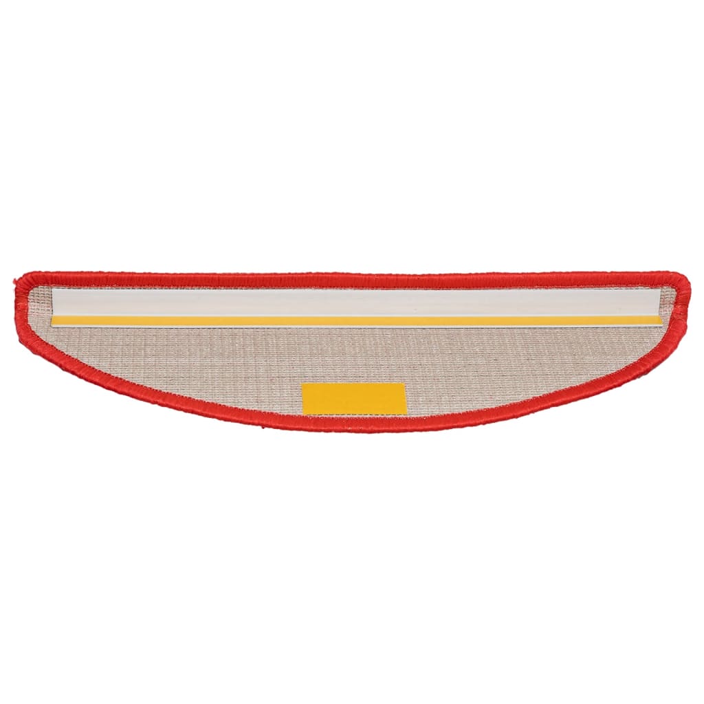 Prostirke za stepenice 15 kom 56x17x3 cm crvene poluokrugle