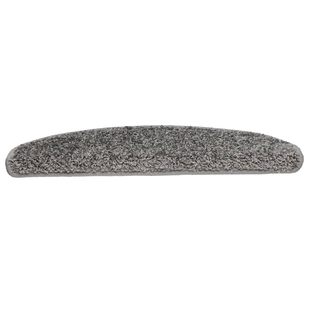 Prostirke za stepenice 15 kom 65x21x4 cm sive poluokrugle velike