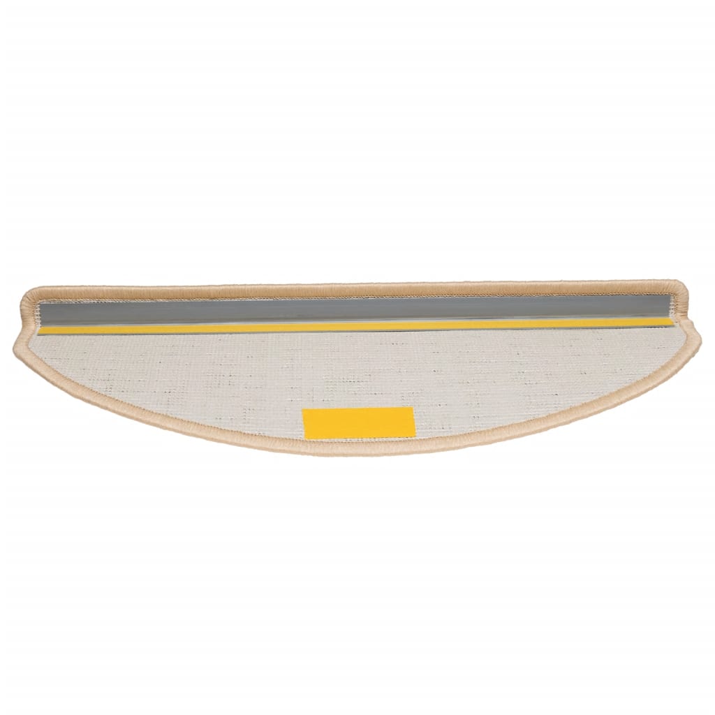 Prostirke za stepenice 15 kom 65x21x4 cm krem poluokrugle velike