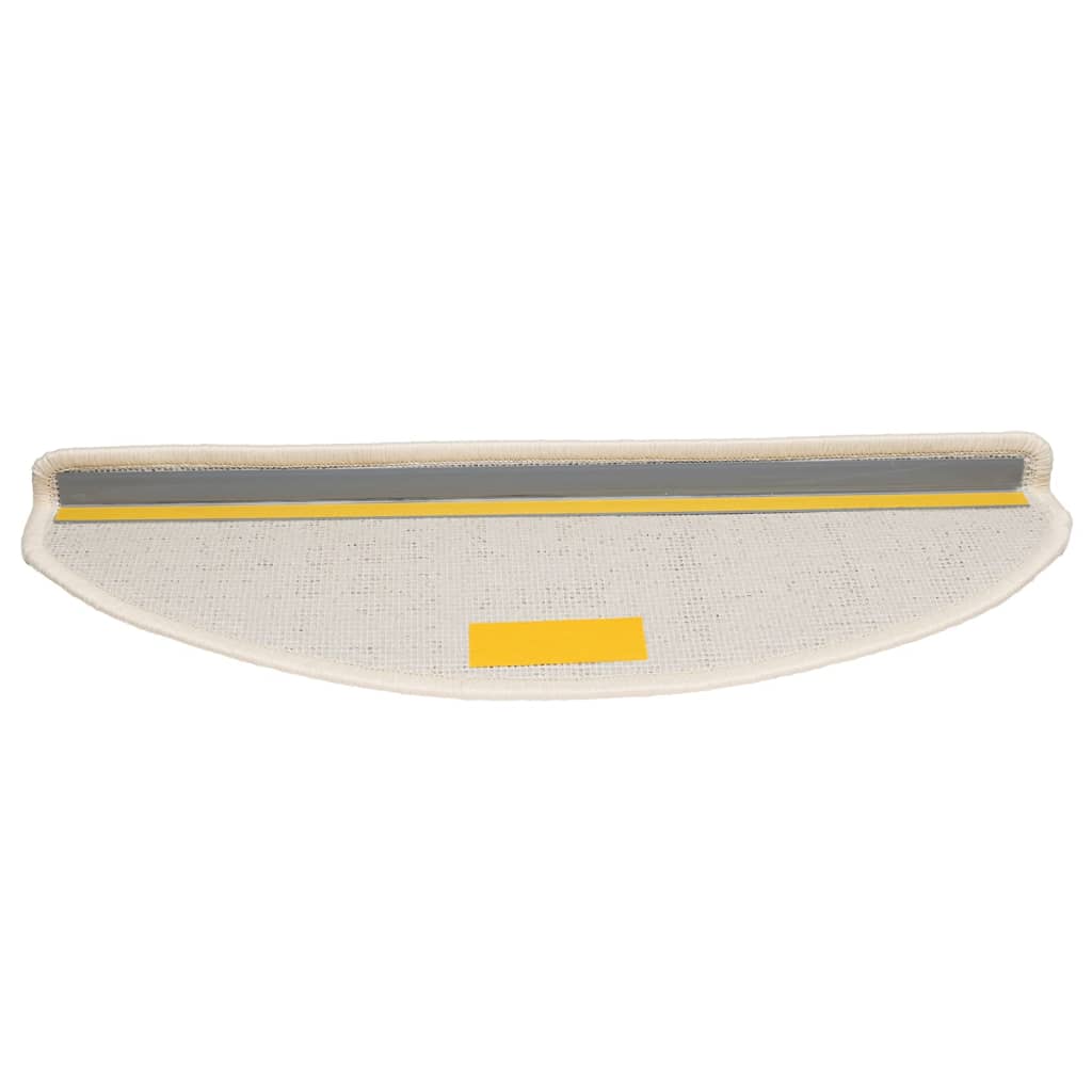 Prostirke za stepenice 15 kom 65x21x4 cm Bijele poluokrugle velike