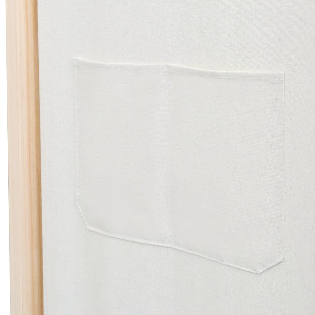 Sobna pregrada sa 6 panela od tkanine 240 x 170 x 4 cm krem
