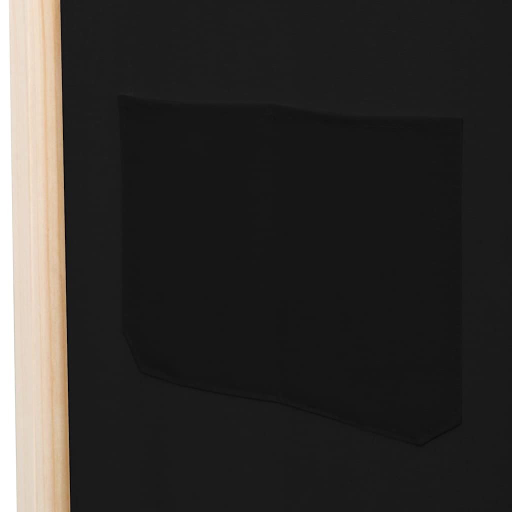 Sobna pregrada s 3 panela od tkanine 120 x 170 x 4 cm crna
