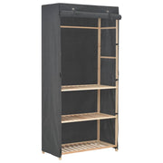 Ormar s 3 razine od tkanine 79 x 40 x 170 cm sivi