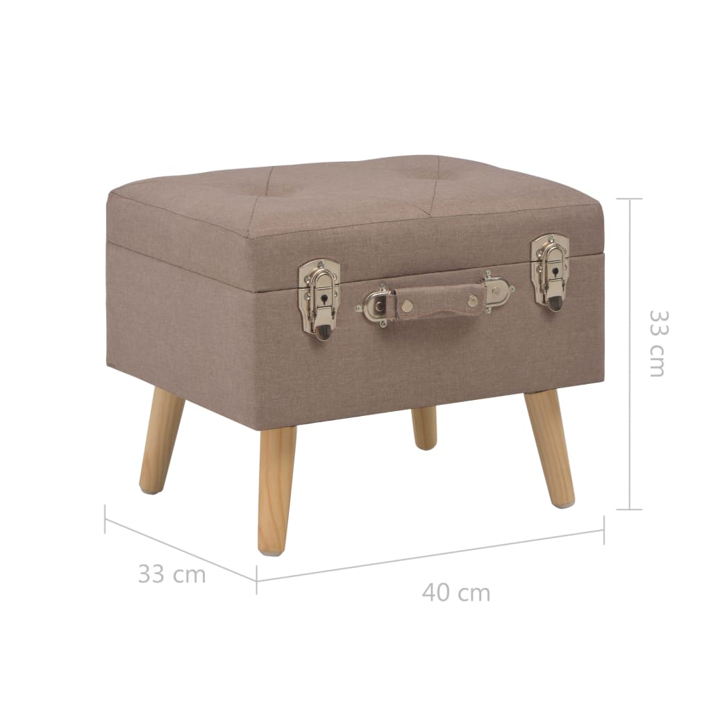 Tabure za pohranu od tkanine 40 cm smeđi