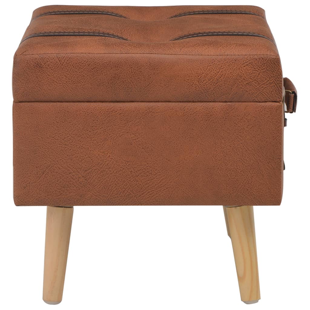 Tabure za pohranu od umjetne kože 40 cm žućkastosmeđi