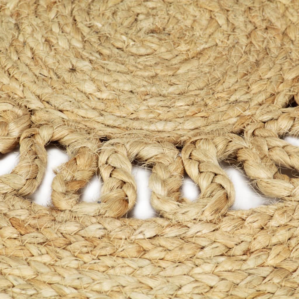 Ručno rađeni pleteni tepih od jute 90 cm