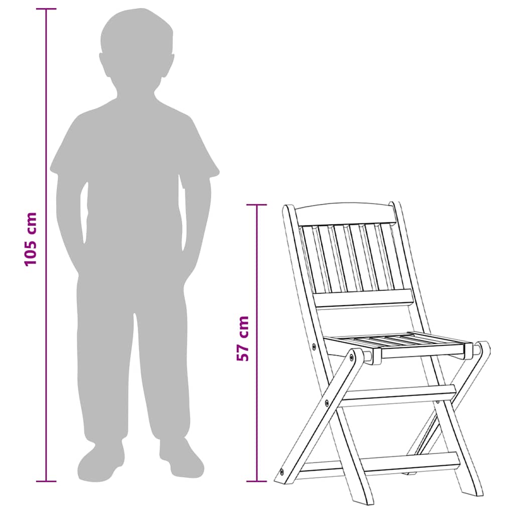 3-dijelni bistro set za djecu od masivnog drva eukaliptusa