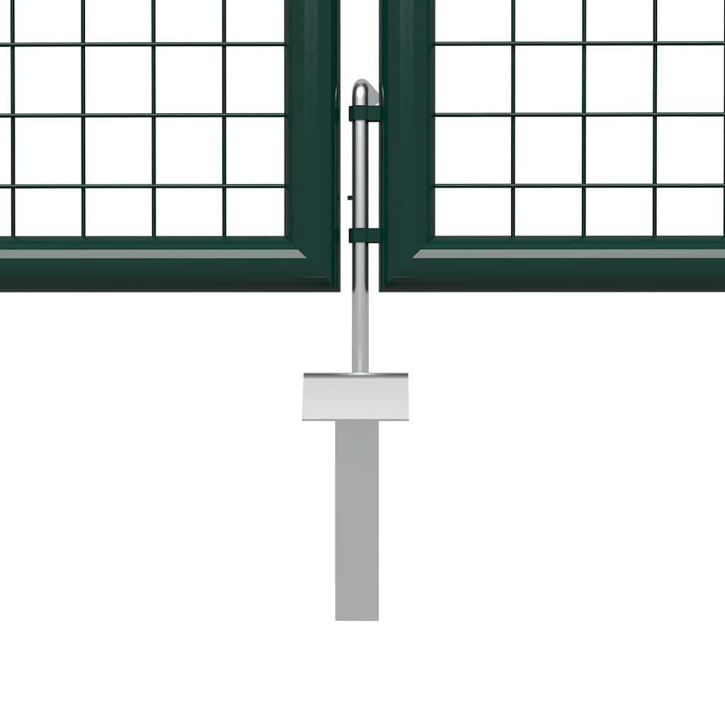 Vrtna vrata Čelik 400x100 cm Zelena