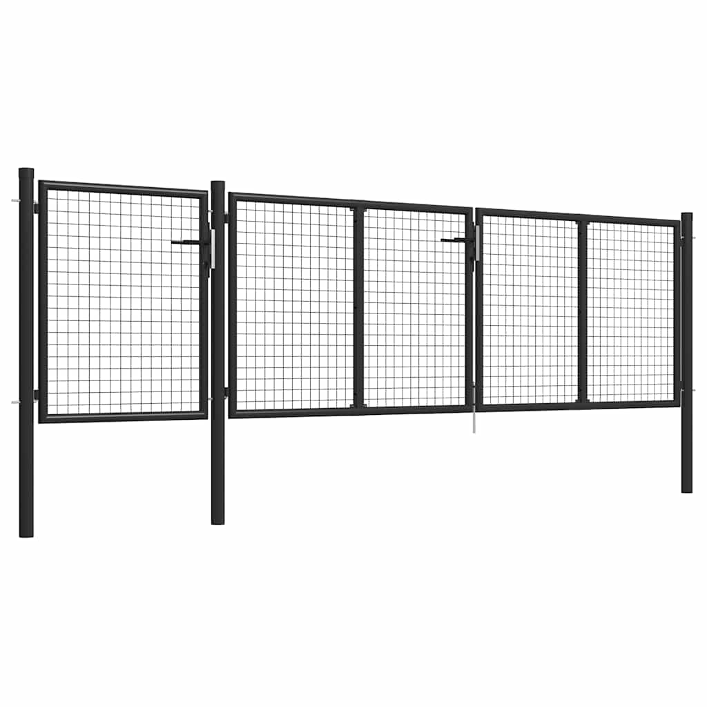 Vrtna vrata Čelik 400x100 cm Antracit