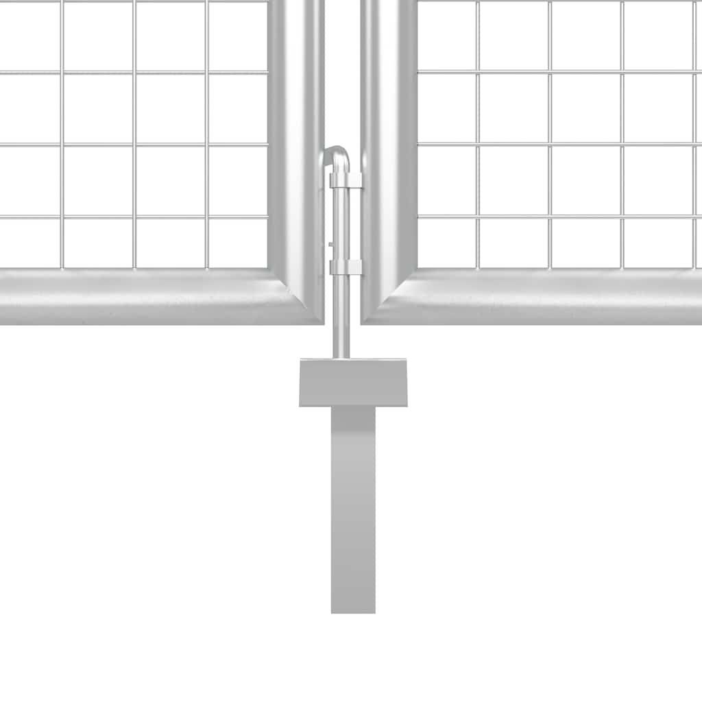 Vrtna vrata Čelik 500x100 cm Srebrna