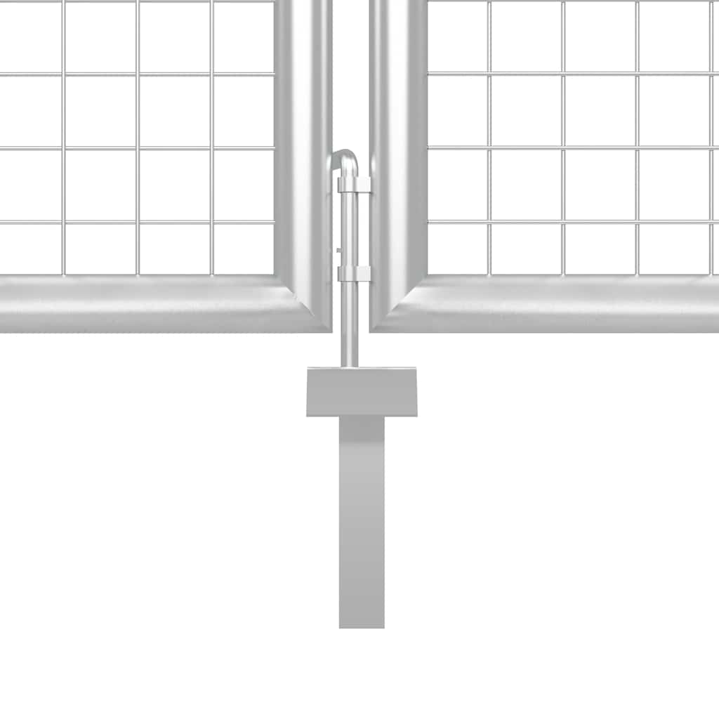 Vrtna vrata Čelik 500x150 cm Srebrna