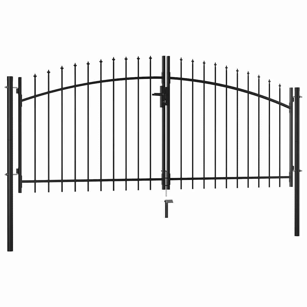 Dvokrilna ogradna vrata Woerden s kopljem na vrhu 299,5 x 149,5 cm