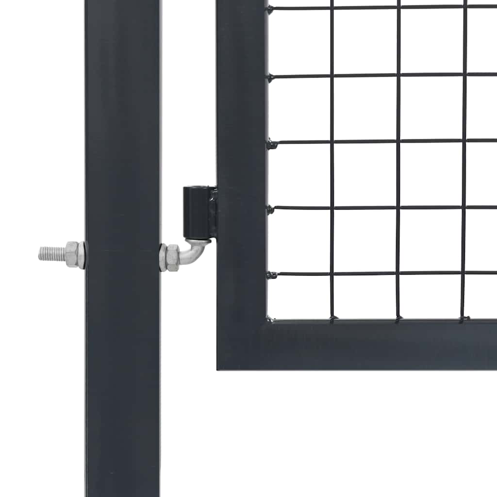 Vrtna vrata sa stupovima čelična 350 x 140 cm antracit