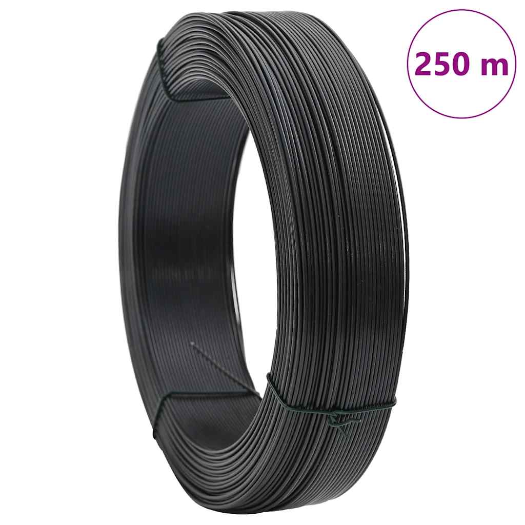 Žica za vezanje ograde 250 m 1,6/2,5 mm čelična antracit