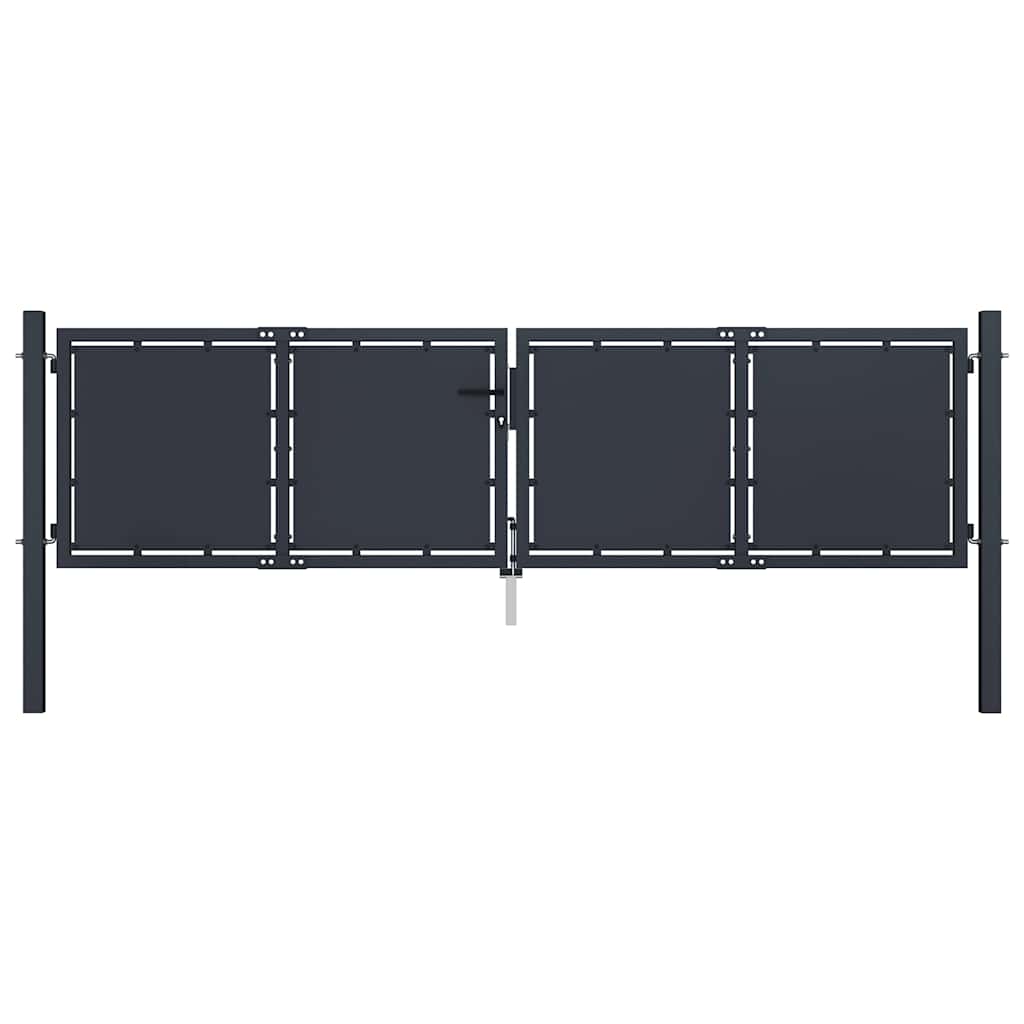 Vrtna vrata Čelik 300x100 cm Antracit