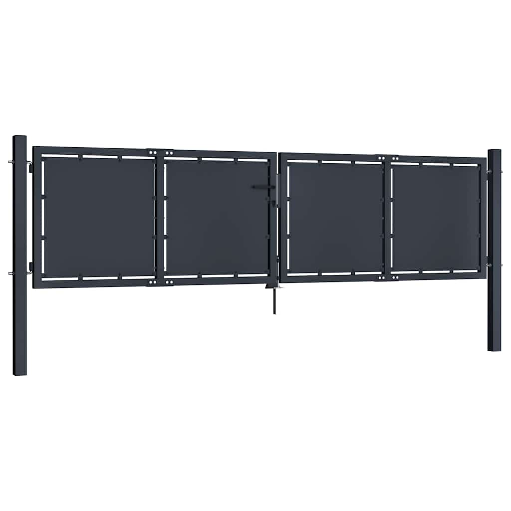 Vrtna vrata Čelik 300x100 cm Antracit