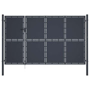 Vrtna vrata Čelik 350x175 cm Antracit