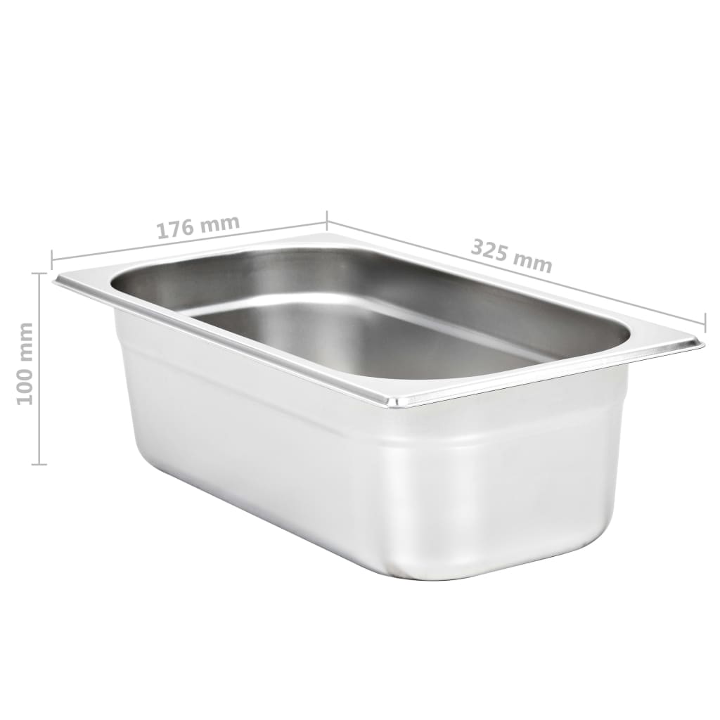 Posude Gastronorm 8 kom GN 1/3 100 mm od nehrđajućeg čelika