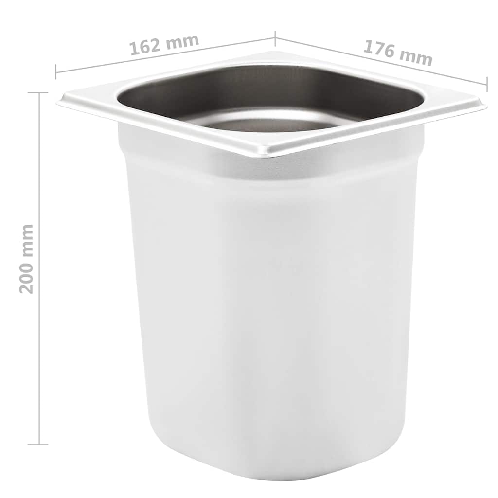 Posude Gastronorm 8 kom GN 1/6 200 mm od nehrđajućeg čelika