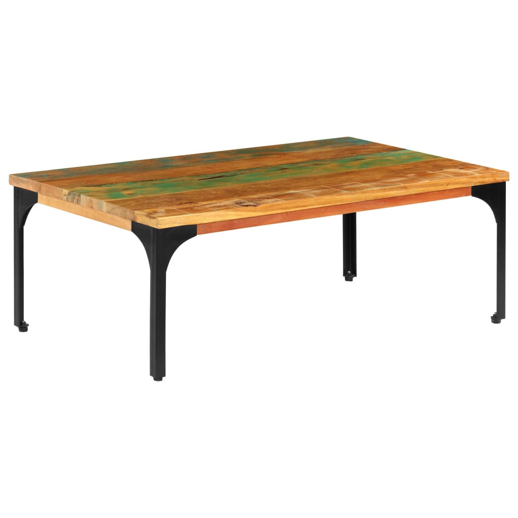 Stolić za kavu od masivnog obnovljenog drva 100 x 60 x 35 cm