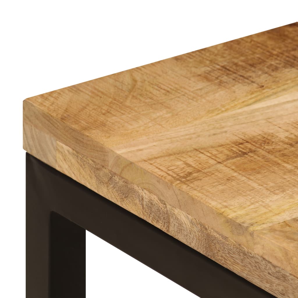 Stolić za kavu 100 x 50 x 35 cm od masivnog drva manga i čelika