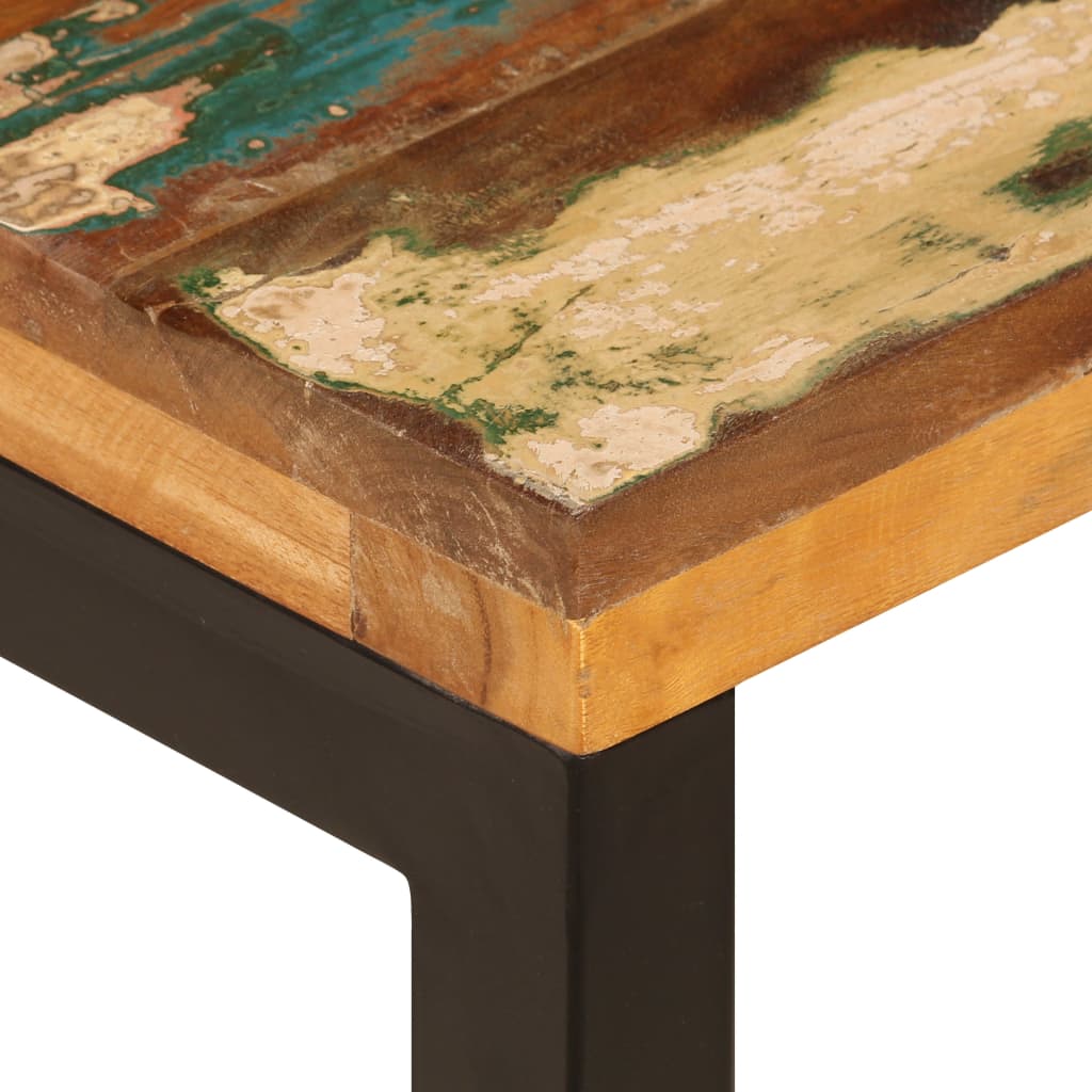 Stolić za kavu od obnovljenog drva i čelika 100 x 50 x 35 cm