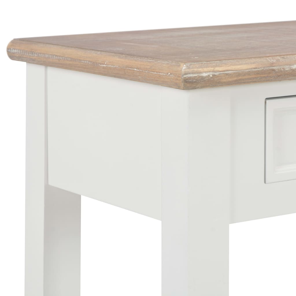 Konzolni stol bijeli 110 x 35 x 80 cm drveni