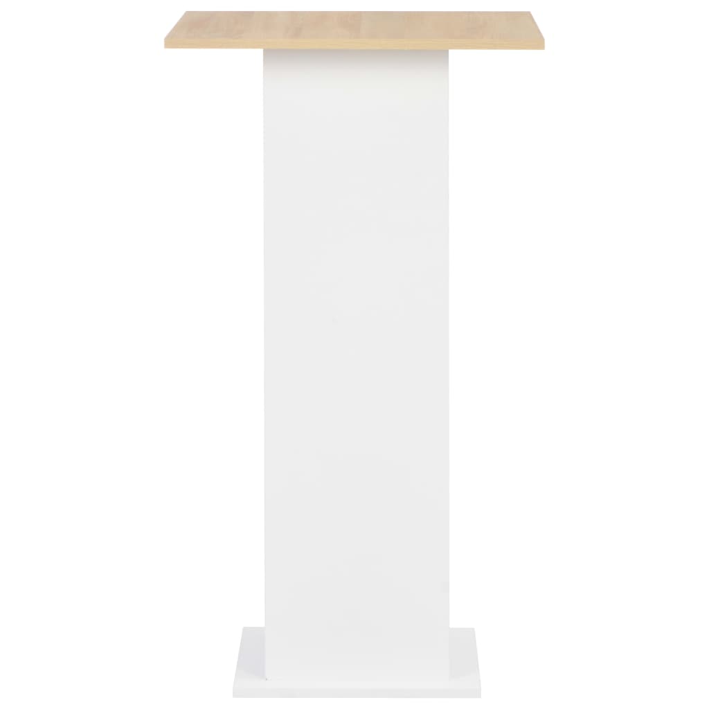 Barski stol bijeli i boja hrasta sonome 60 x 60 x 110 cm
