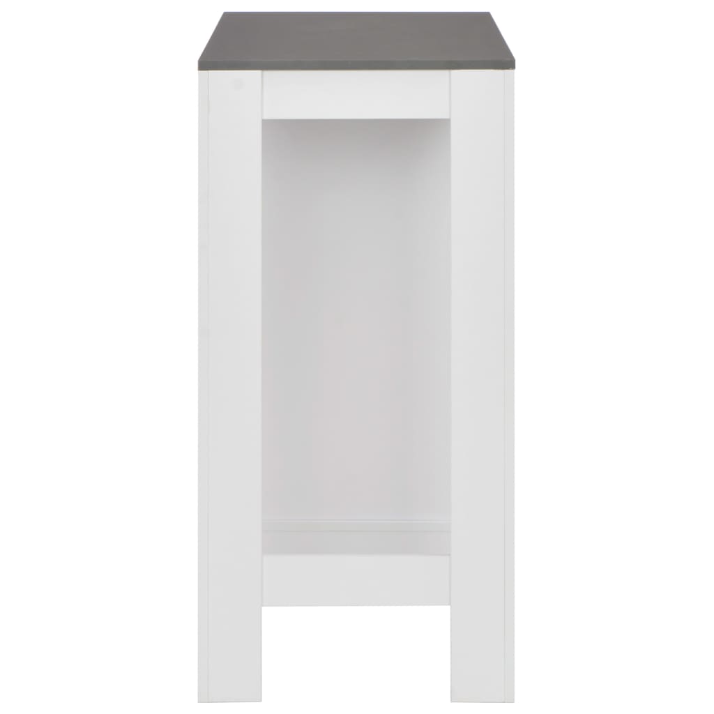 Barski stol s policom bijeli 110 x 50 x 103 cm