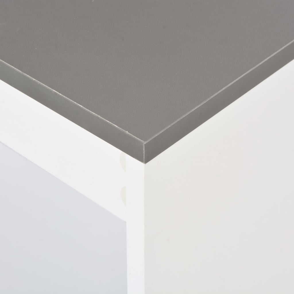 Barski stol s policom bijeli 110 x 50 x 103 cm