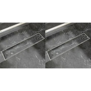 Linearni odvod za tuš 2 kom 530 x 140 mm od nehrđajućeg čelika