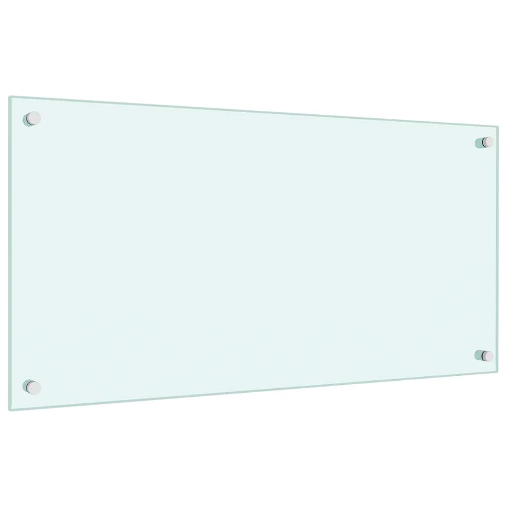 Kuhinjska zaštita od prskanja mliječna 80 x 40 cm kaljeno staklo