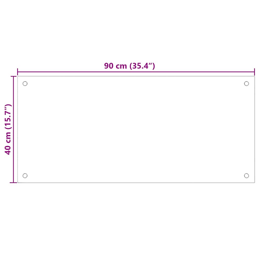 Kuhinjska zaštita od prskanja crna 90 x 40 cm kaljeno staklo