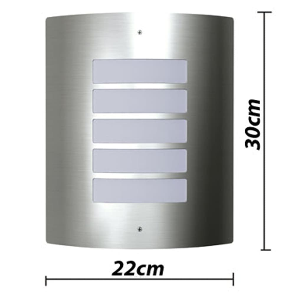 Dvije vodootporne zidne lampe od nehrđajućeg čelika 60 W