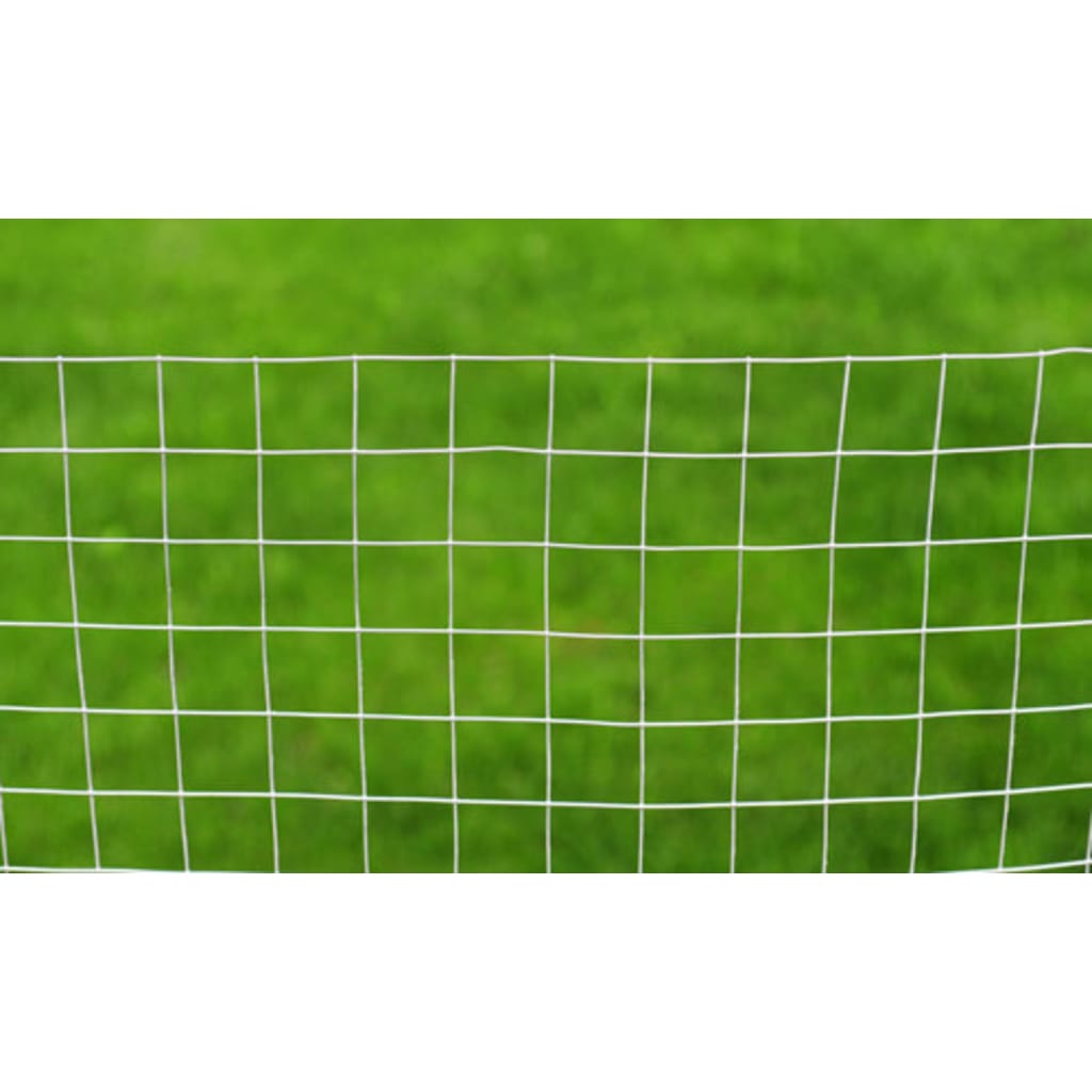 Mrežasta ograda od pocinčanog čelika kvadratna 1 x 25 m srebrna