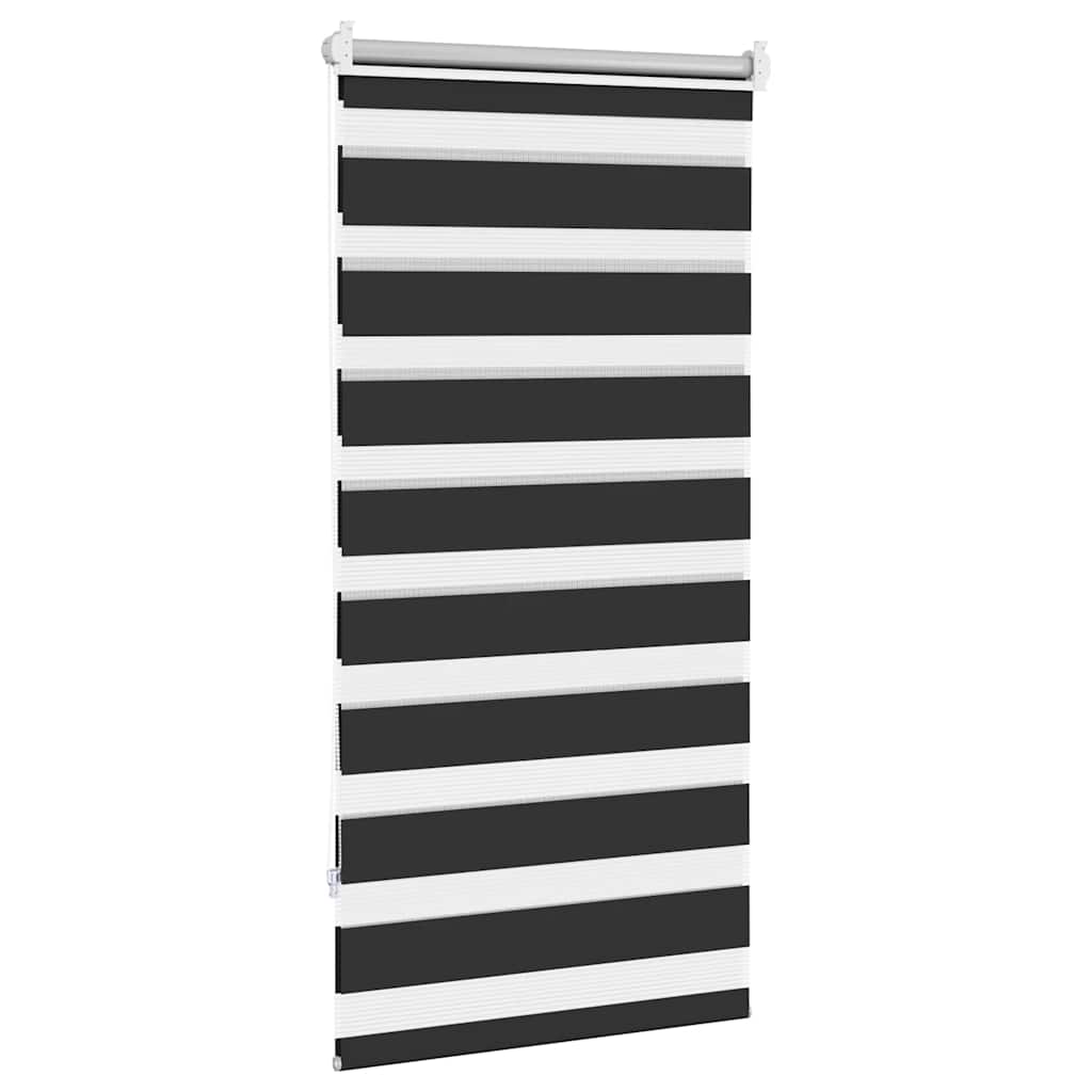 Zebra zavjesa 80,9 x 150 cm Širina tkanine 76,7 cm crna