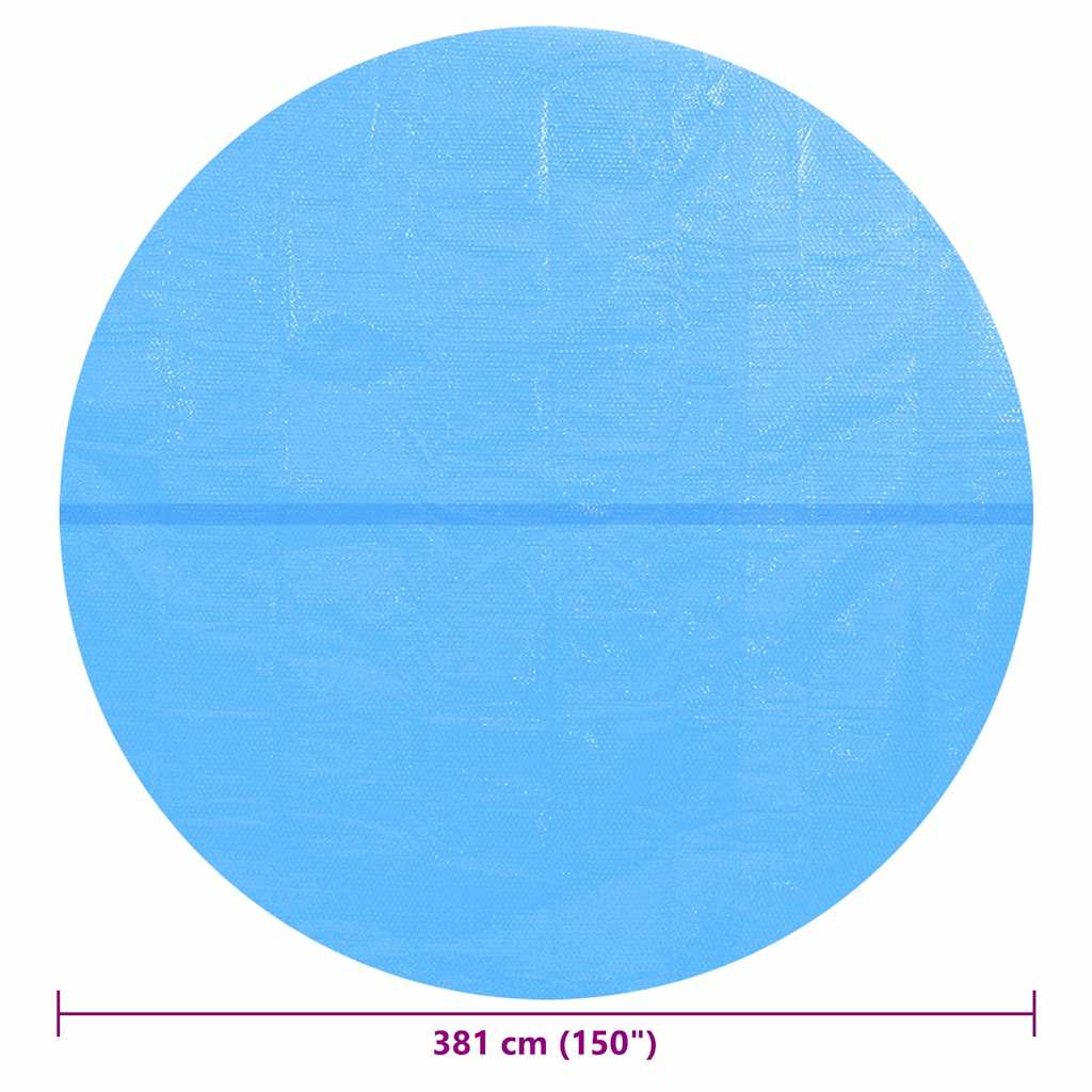 Plutajući Okrugli PE Solarni Pokrivač za Bazen 381 cm Plavi